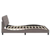 Bedframe zonder matras stof taupe 160x200 cm - thumbnail