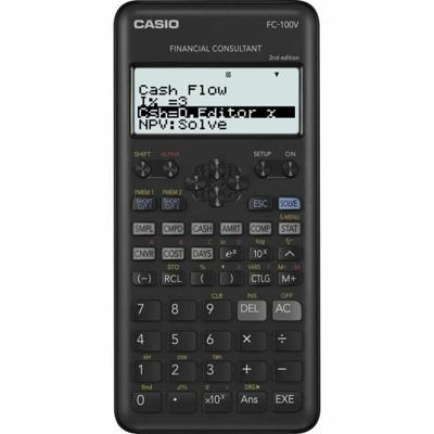 Wetenschappelijke rekenmachine Casio FC-100V Zwart