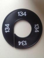 Maatring 9cm zwart/wit 134 - thumbnail