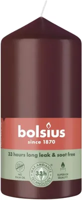 Bolsius stompkaars essentials 5.8x12cm velvet red