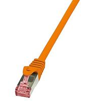 LogiLink CQ2018S RJ45 Netwerkkabel, patchkabel CAT 6 S/FTP 0.25 m Oranje Vlambestendig, Snagless 1 stuk(s) - thumbnail