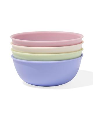 HEMA Bakjes 430ml kunststof pastel - 4 stuks (multicolor)
