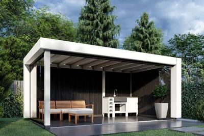 Trendhout Verona overkapping 510x335 cm Lariks/Douglas blank - Plat dak model rechts- Plat dak- Onbehandeld lariks Douglas hout- Trendhout Trendhout Verona overkapping 510x335 cm Lariks/Douglas blank - Plat dak model rechts- Plat dak- Onbehandeld lariks Douglas hout- Trendhout