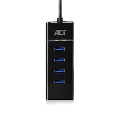 ACT USB C Hub 4-in-1, 3-poorts USB Hub 3.0, USB C Adapter, voor USB C Laptops - AC6415