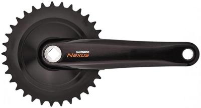 Shimano Crankstel 33t nexus c6000 met 170mm crankarm - zilver Shimano Crankstel 33t nexus c6000 met 170mm crankarm - zilver