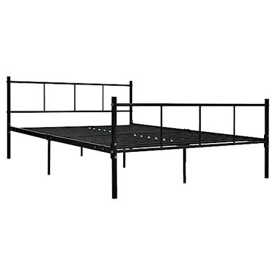Bedframe metaal zwart 140x200 cm Bedframe metaal zwart 140x200 cm