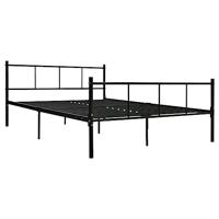 Bedframe metaal zwart 140x200 cm - thumbnail