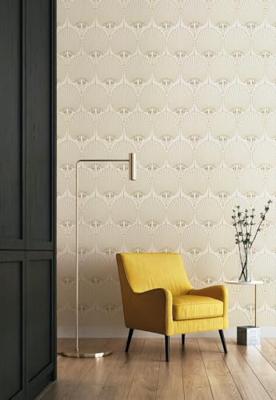 Dutch Wallcoverings Asperia - Nile Palm - Beige/Goud