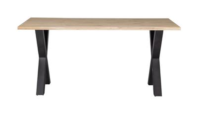 WOOOD Boomstam Eettafel 'Tablo' met X-poot, 180 x 90cm WOOOD Boomstam Eettafel 'Tablo' met X-poot, 180 x 90cm