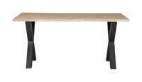 WOOOD Boomstam Eettafel 'Tablo' met X-poot, 180 x 90cm - thumbnail
