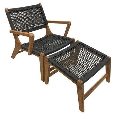 Stoel met voetenbank Verton Relax kleur: Zwart OWN - Own Stoel met voetenbank Verton Relax kleur: Zwart OWN - Own