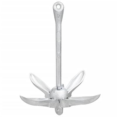 Anker met touw inklapbaar 8 kg smeedijzer zilverkleurig Anker met touw inklapbaar 8 kg smeedijzer zilverkleurig