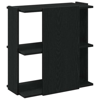 Boekenkast 3-laags 60x30x60 cm bewerkt hout zwart