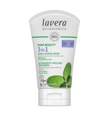 Lavera Pure Beauty 3-in-1 reiniger - peeling - masker 125 Milliliter