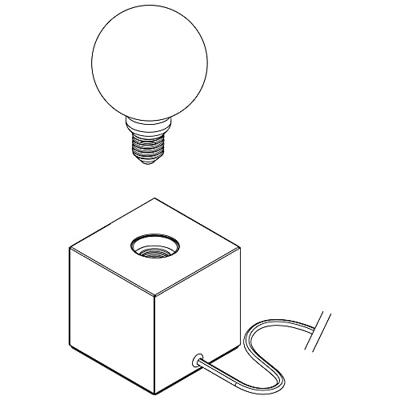 Eglo TafelblokjePrestwick 2 donker brons - 43549