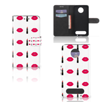 Motorola Moto Z2 Force Telefoon Hoesje Lipstick Kiss - thumbnail