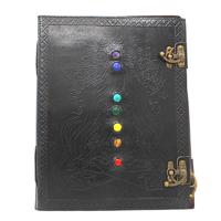 Spiritueel Notitieboekje - Godin (25 x 33 cm) - met 7 Chakra Stenen - thumbnail