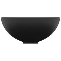Wastafel rond 32,5x14 cm keramiek matzwart - thumbnail