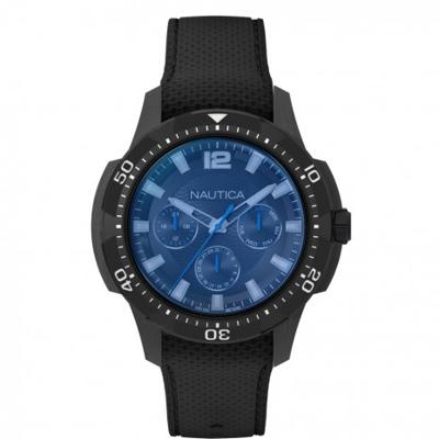Nautica horlogeband NAPSDG003 Silicoon Zwart 22mm + zwart stiksel Nautica horlogeband NAPSDG003 Silicoon Zwart 22mm + zwart stiksel