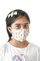 Wasbaar mondmasker, party time motief, maat: kinderen, pak van 5 stuks - thumbnail