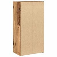 Boekenkast 40x24x77 cm bewerkt hout oud houtkleurig - thumbnail