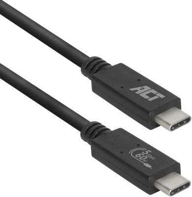 ACT usb 3.2 gen1 aansluitkabel c male - c male 2 m