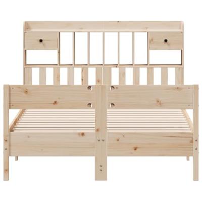 Bed met boekenkast zonder matras massief grenenhout 160x200 cm - thumbnail