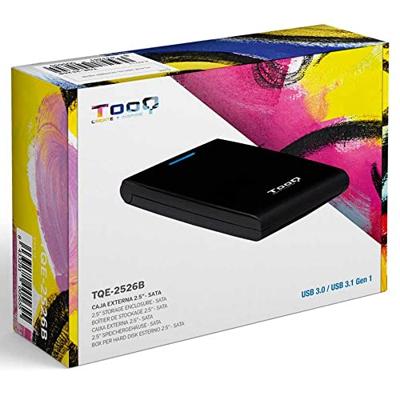 Behuizing voor Harde Schijf TooQ TQE-2526B HD 2.5" SATA III Zwart 2,5"