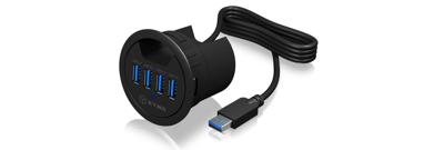 ICY BOX IB-HUB1403 USB 3.0 (3.1 Gen 1) Type-A 5000Mbit/s Zwart hub & concentrator