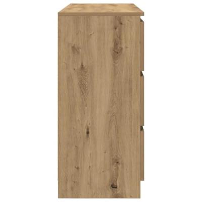 Dressoir 100x35x76 cm spaanplaat ambachtelijk eikenkleurig