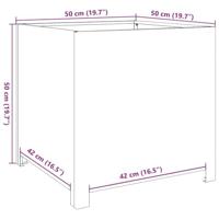 Plantenbak 50x50x50 cm staal olijfgroen - thumbnail