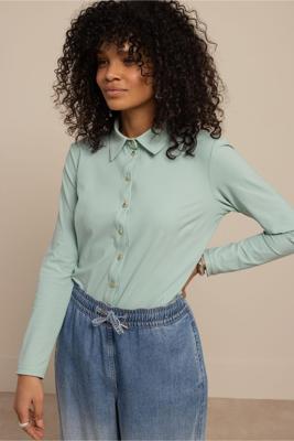 Studio Anneloes Poppy Hearts Shirt 13548 Blouse 7700 Light Sage Green