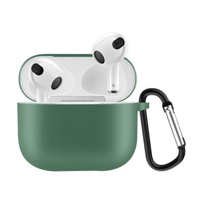 Lunso - Softcase cover hoes - AirPods 3 - Army Groen Lunso - Softcase cover hoes - AirPods 3 - Army Groen