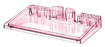 HAN ha-17470-76 buro-organizer i-step transparant fel rose HAN ha-17470-76 buro-organizer i-step transparant fel rose