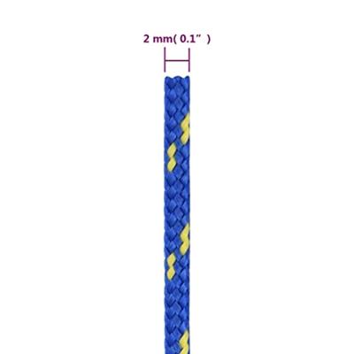 Boottouw 2 mm 25 m polypropyleen blauw