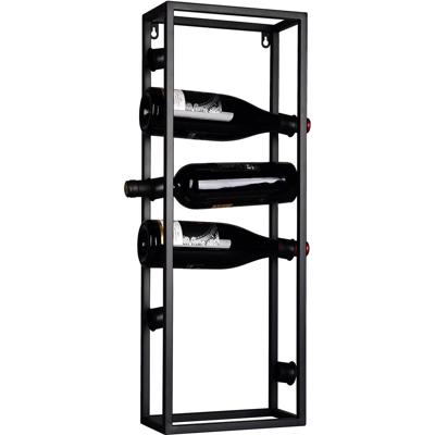 Stijlvol Wijnrek voor 6 Flessen - Mat Zwart Design