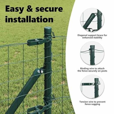 VidaXL Hek met paal groen 0,8 x 25 m staal