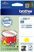 Brother Inktcartridge LC-22U Y Origineel Geel LC-22 UY - thumbnail