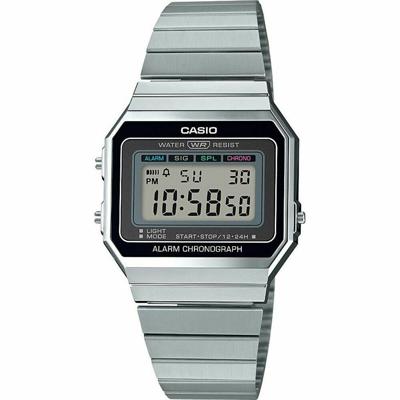Casio horloge A700WE-1AEF retro-vintage Zilverkleurig Casio horloge A700WE-1AEF retro-vintage Zilverkleurig