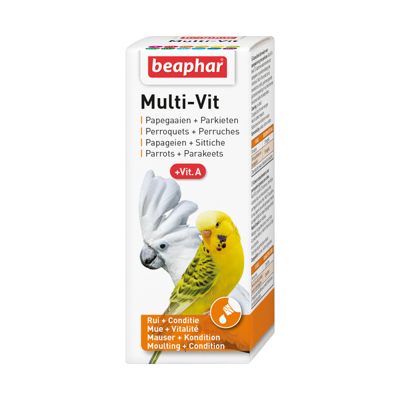 BEAPHAR MULTI-VIT PAPEGAAI EN GROTE PARKIETEN 20 ML