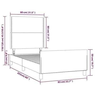 Bedframe zonder matras 80x200 cm fluweel donkerblauw