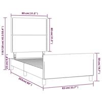 Bedframe met hoofdeinde fluweel roze 80x200 cm - thumbnail