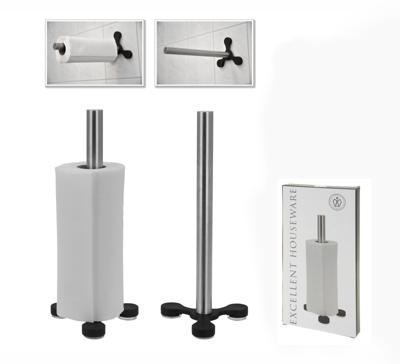 Keukenrolhouder met zuignap rvs