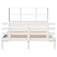 Bed met boekenkast zonder matras grenenhout wit 120x190 cm - thumbnail