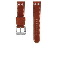 TW Steel horlogeband TWB24S / TW24S Leder Cognac 22mm + wit stiksel - thumbnail