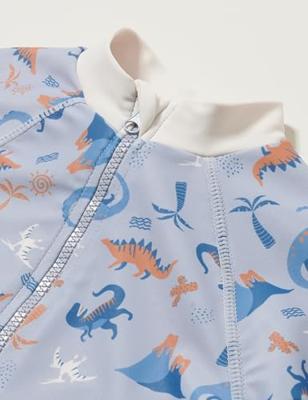 Playshoes zwempak lange mouw dino blauw-98-104