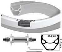 Kgs voorwiel 28 inch (622) zac 2000 zilver vaste as - thumbnail