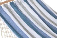 Hangmat DKD Home Decor Strepen Blauw Wit (200 x 100 x 5 cm) - thumbnail