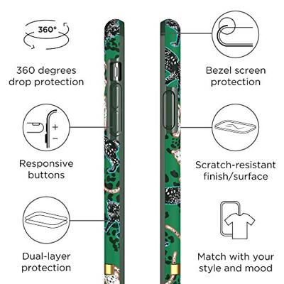 Richmond & Finch Freedom Series One-Piece Apple iPhone 12 Pro Max Green Leopard