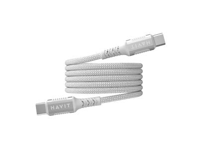 Havit CB6297 - Magneetkabel USB type C naar USB type C, 1m (wit)